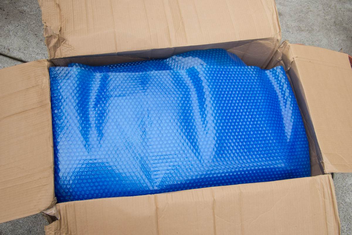Blue Solar Pool Cover in Box